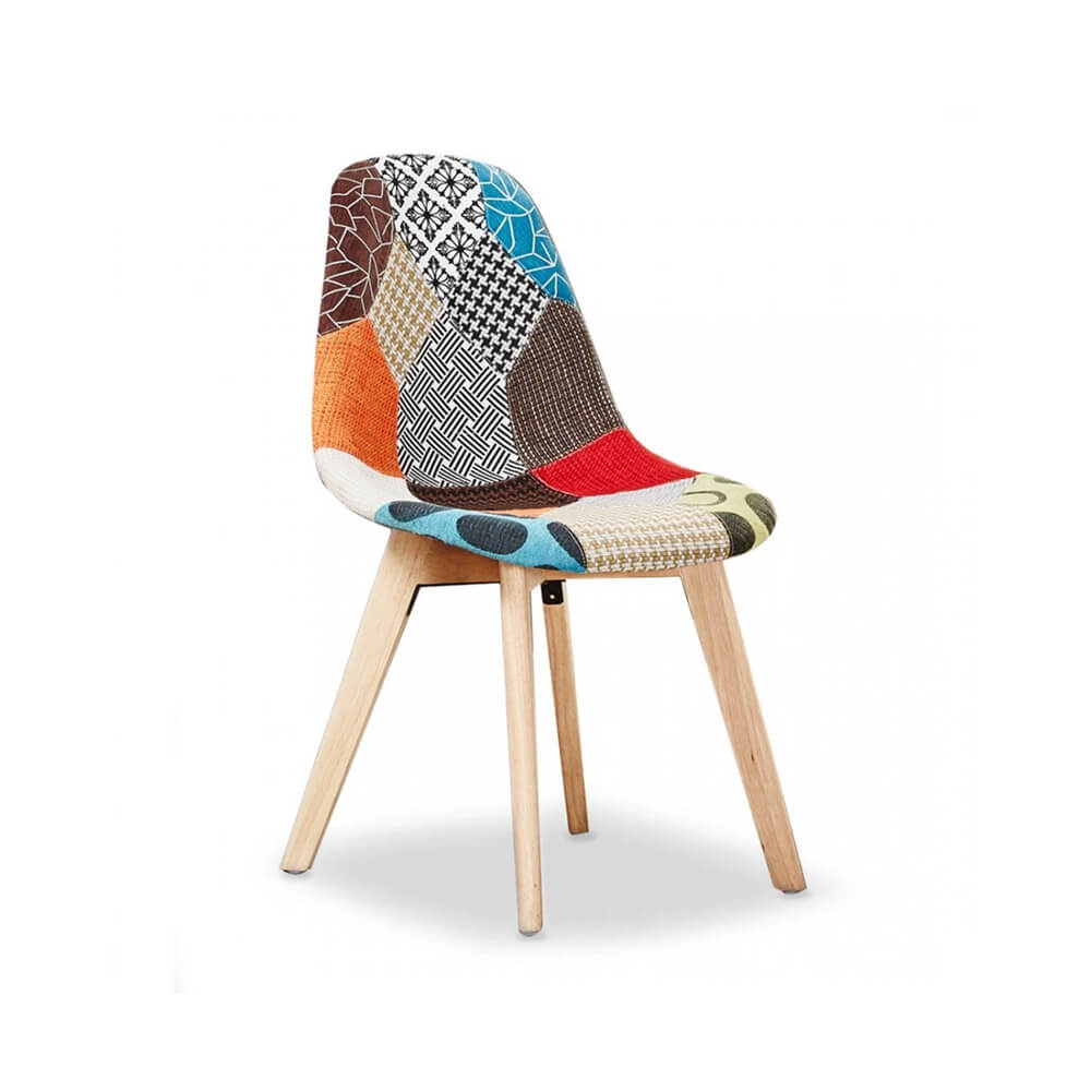 Fabia Dining Chair | Multi-Colour Patchwork Chairs - Image 2